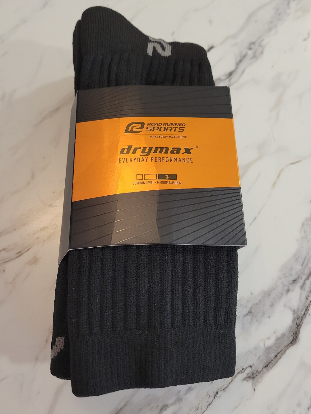 Drymax Everyday Performance Men's Black Athletic Crew Socks